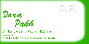 dora pakh business card